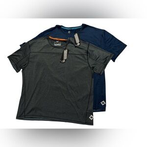 2 NWT MTL lab shirt sleeve activewear shirts blue and grey size XXL